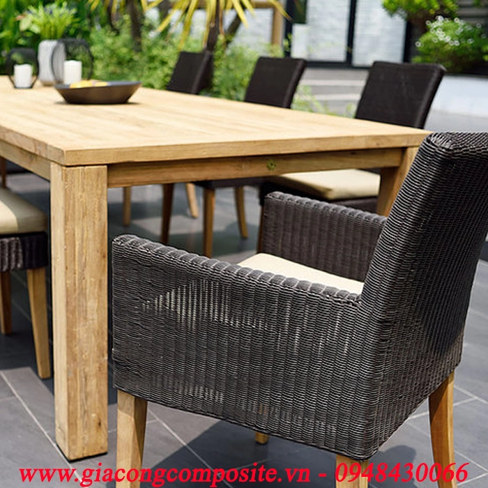 ghế ăn giả mây st lucia 1 2829 - Ghế ăn giả mây ngoài trời